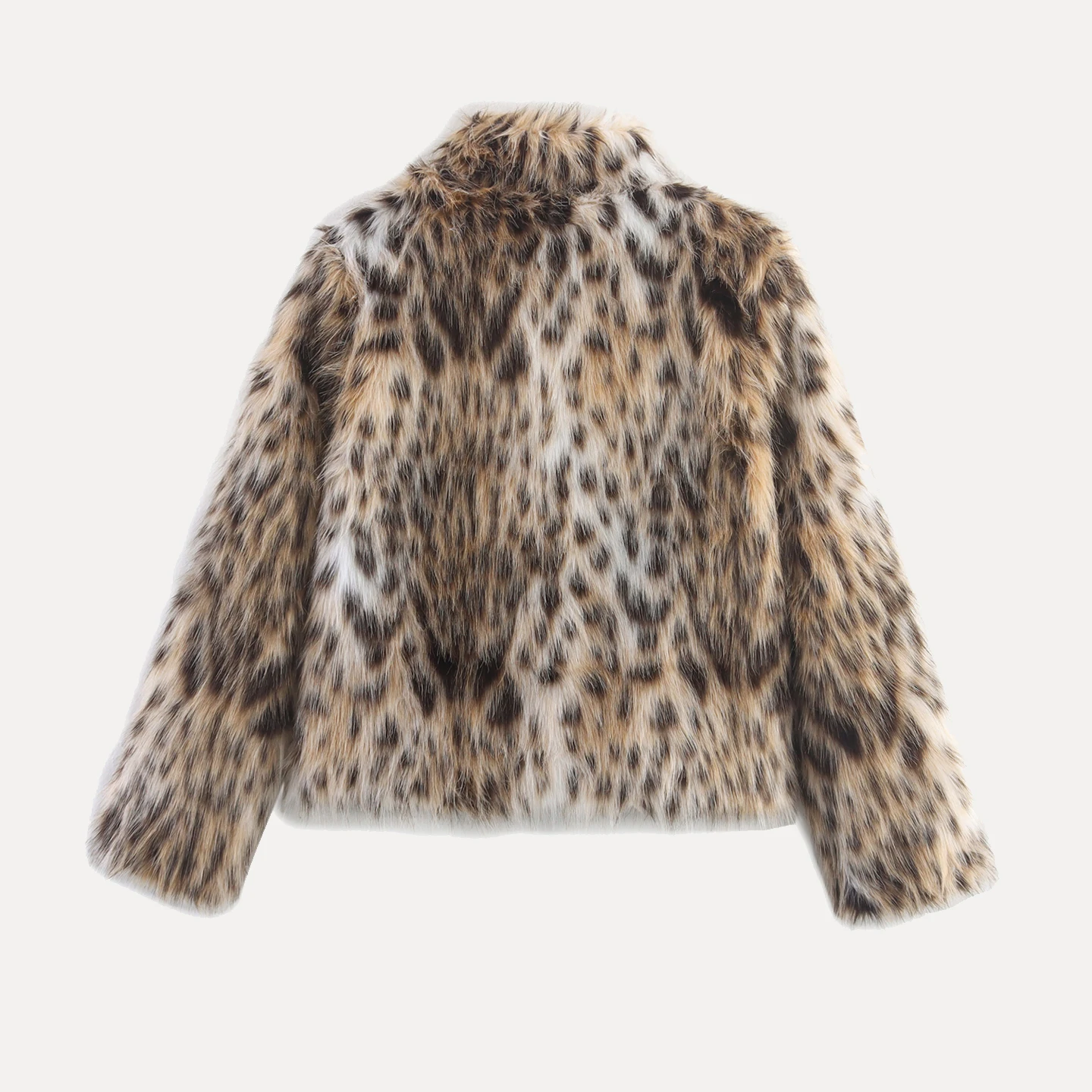 Faionable décontracté imprimé léopard manteau de fourrure artificielle femmes automne nouveau Sle polyvalent loisirs vêtements d'extérieur Stand Fit Europe...