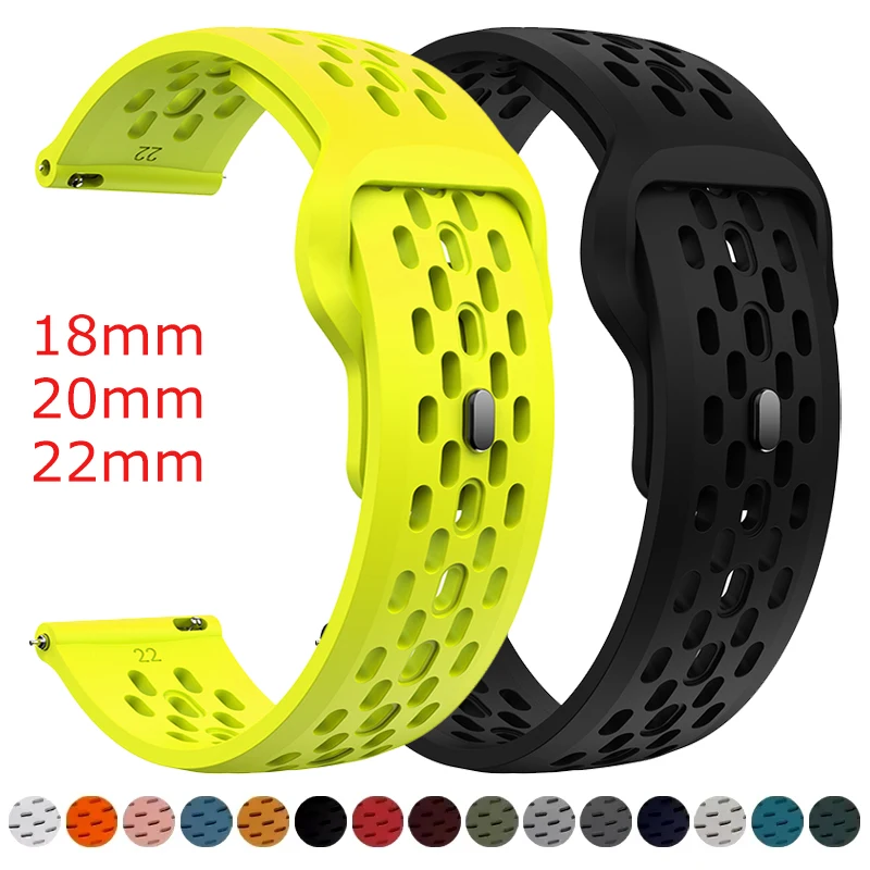 �y�Z�[�����z18mm 20mm 22mm �ʋC���V���R���X�g���b�v Samsung Watch 7 6 5 4 40mm 44mm Classic�p�o���h Huawei Watch GT6 GT5 46mm �u���X���b�g�Ή�