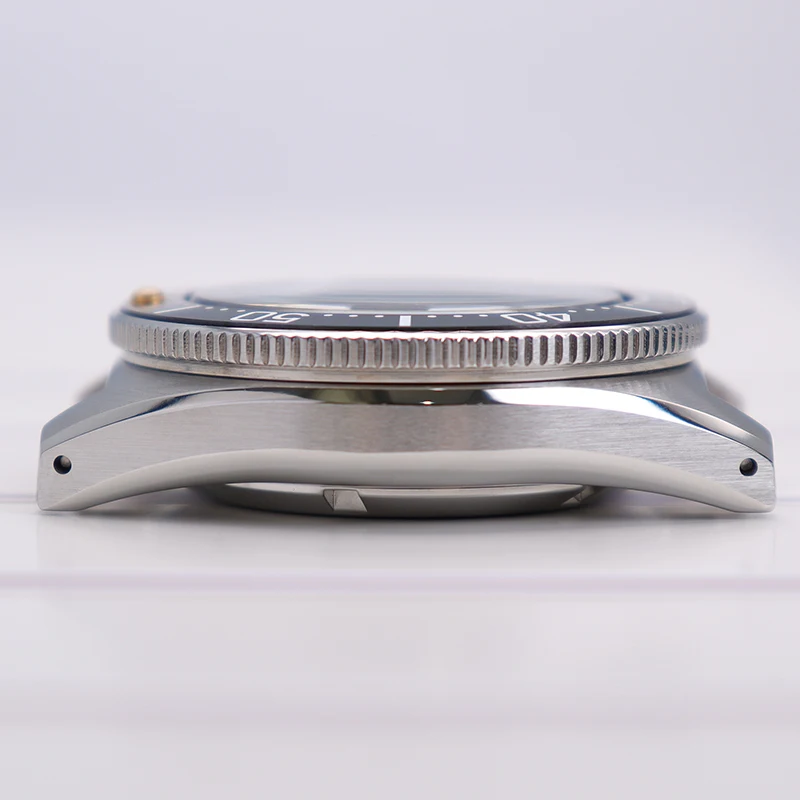 40-mm-Gehäuse für Taucheruhren in Silber, mit AR-Saphirglas, passend für SPB149J1, NH35, NH36, NH34, NH38, Automatikwerk, 28,5-mm-Zifferblatt, MOD Tiger Whale. – Detail 8