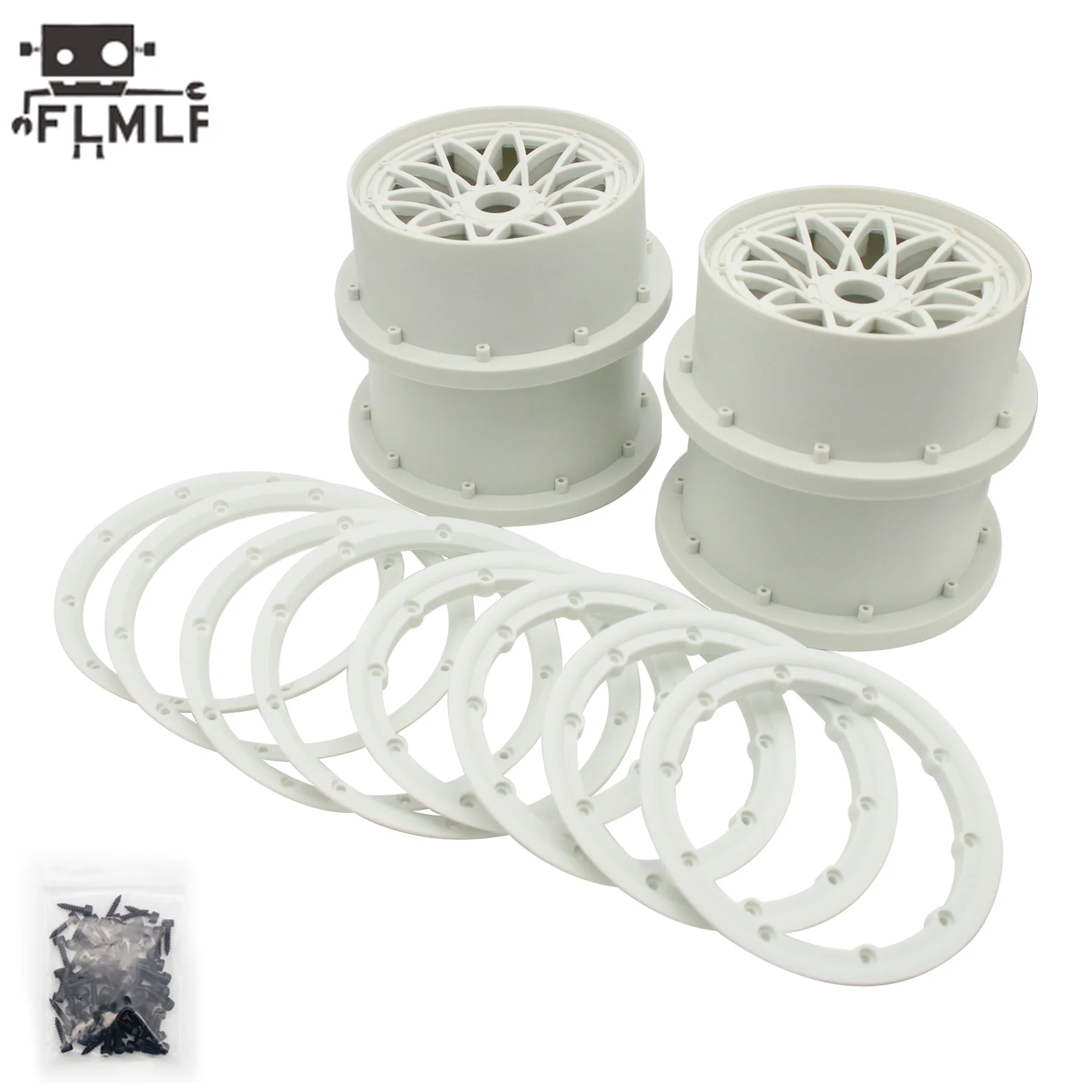 FLMLF Rc Car Nylon Front or Rear Wheel Hub or Inside or Outside Lock ring for 1/5 HPI ROFUN ROVAN KM BAJA 5B SS