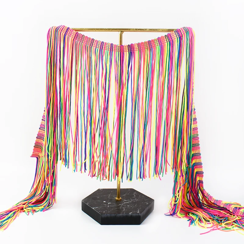 1/2/5M 10/15/20cm Tassel Fringe Rainbow Trim Lace for Curtain Dance Dress Tassels Fabric Clothes Fringes DIY Sewing Accessories