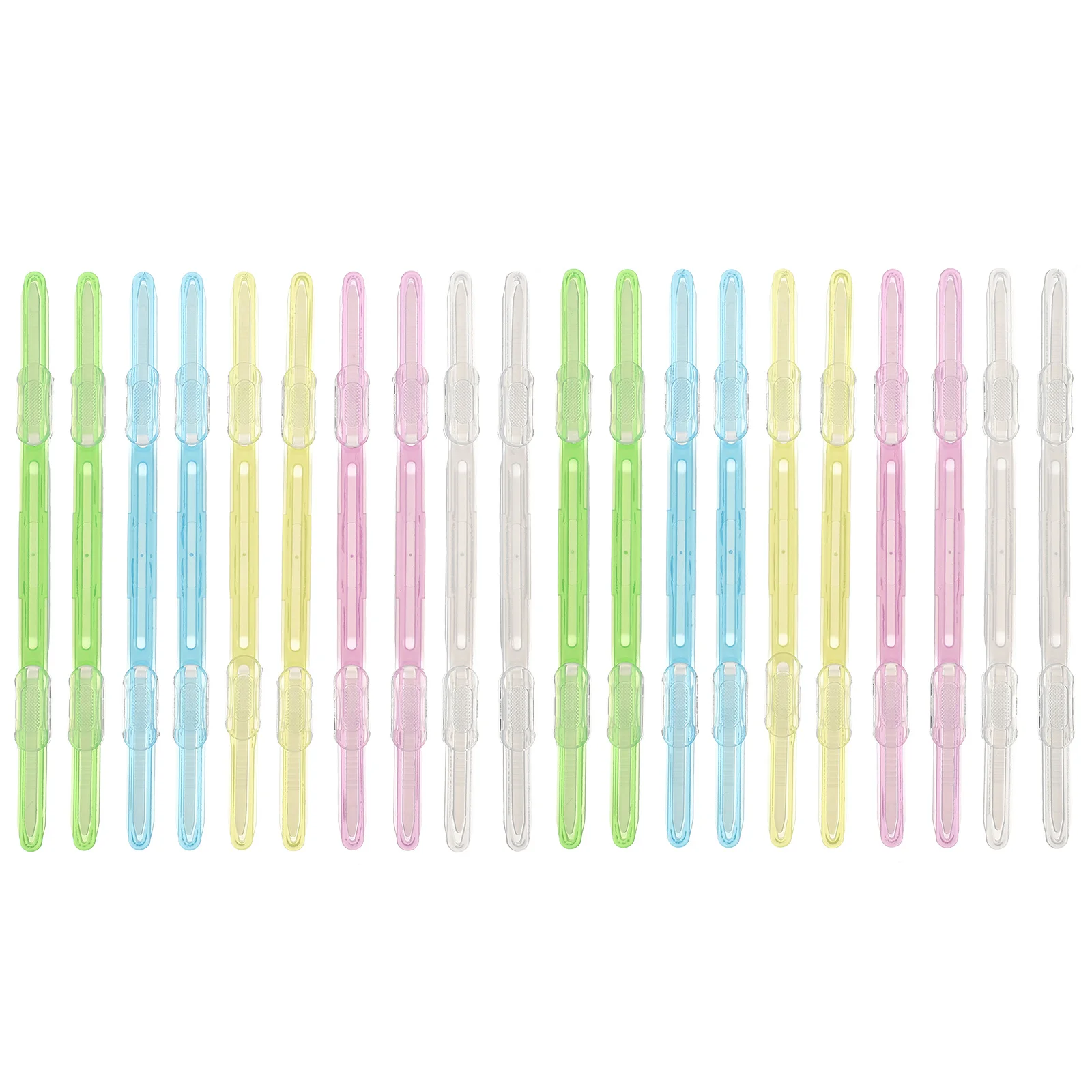 20Pcs Strong Clamping Force Plastic Binder Clips Lightweight Compact Ideal Gift for Students Office Staffs Plastic Clips
