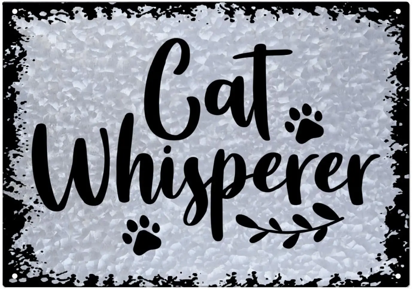 1p,Cat Whisperer Galvanized Tin Sign Retro Wall Decor For Living Room