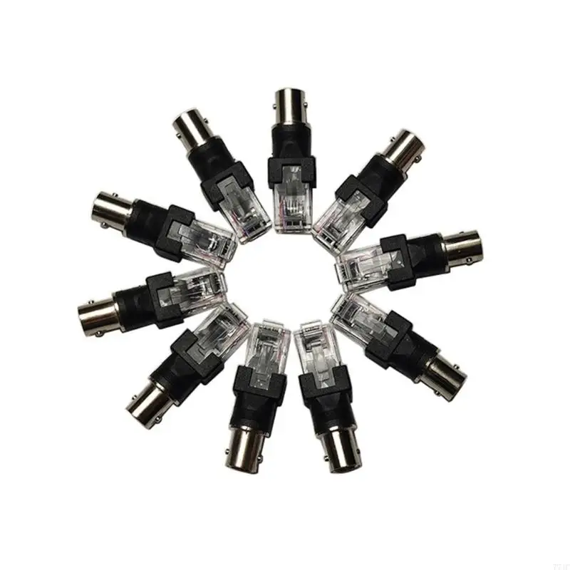 BNC FEMAL DER RJ45 MALE -Konverter Adapter BNC RJ45 Koaxial Coax Connectors 77JC