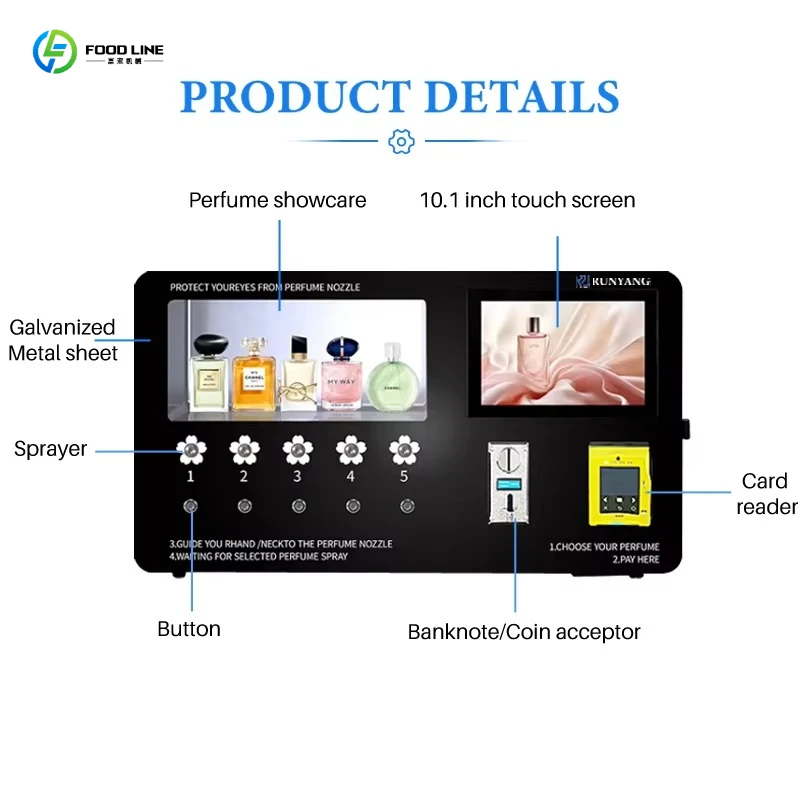Perfume Vending Machine Smart Commercial Aroma Dispenser Self-Service Kiosk for Mall Airport Customized