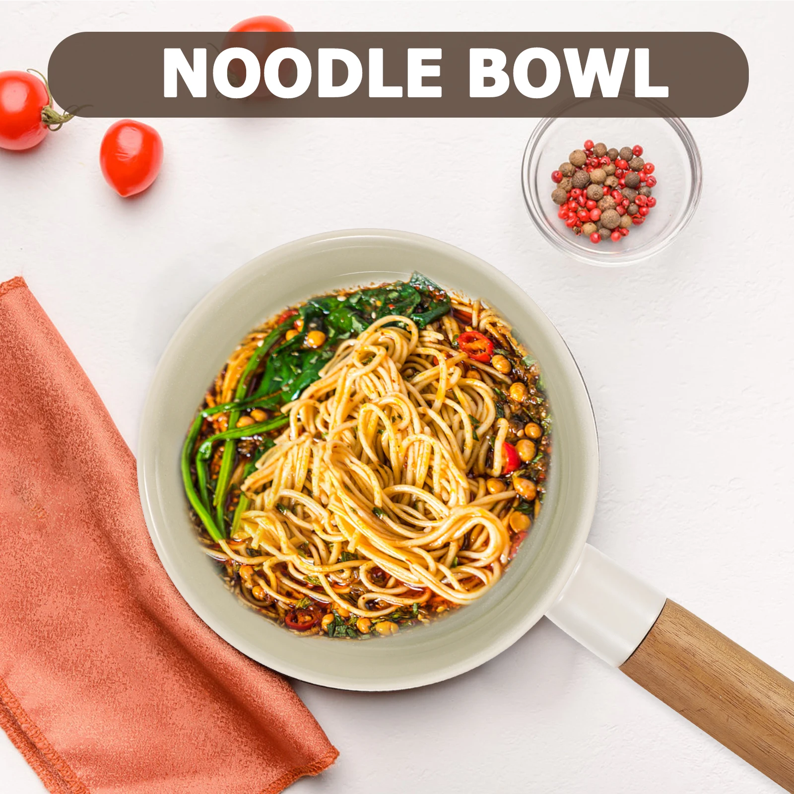 

Ceramic Soup 12Oz Large Deep Noodle Ramen Salad Fruit Bowl High Temperature Fired Easy Cleankitchen Supply Reusable Food Bowl