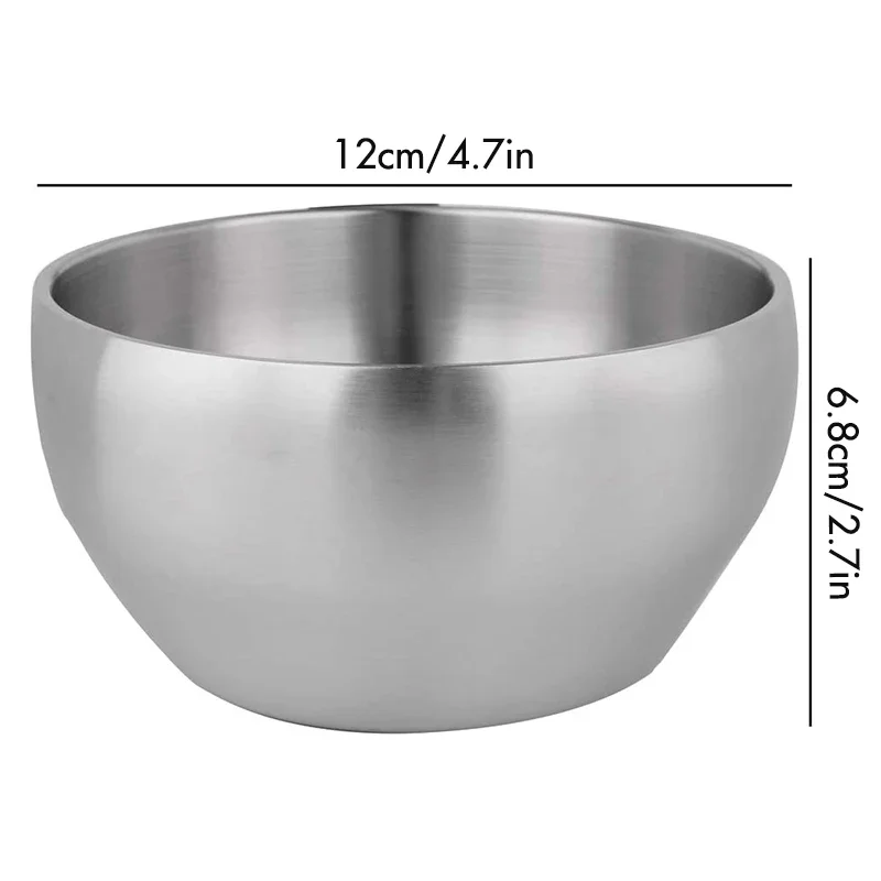 4-Piece 12 Ounce Double-Wall 18/8 Stainless Steel Bowls for Kids Toddlers, Insulated Serving Cereal Bowls with Matte Finish