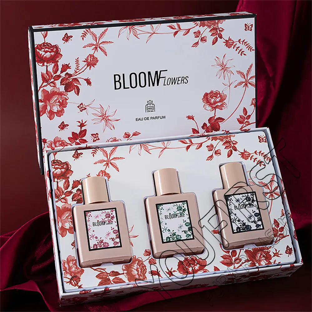 Caja De regalo De Perfume De marca para Mujer, conjunto De 3 uds., Perfumes De fragancia Floral duraderos De 90ml, Perfumes De Mujer originales, fragancia De Colonia, Parfum Pour Femme