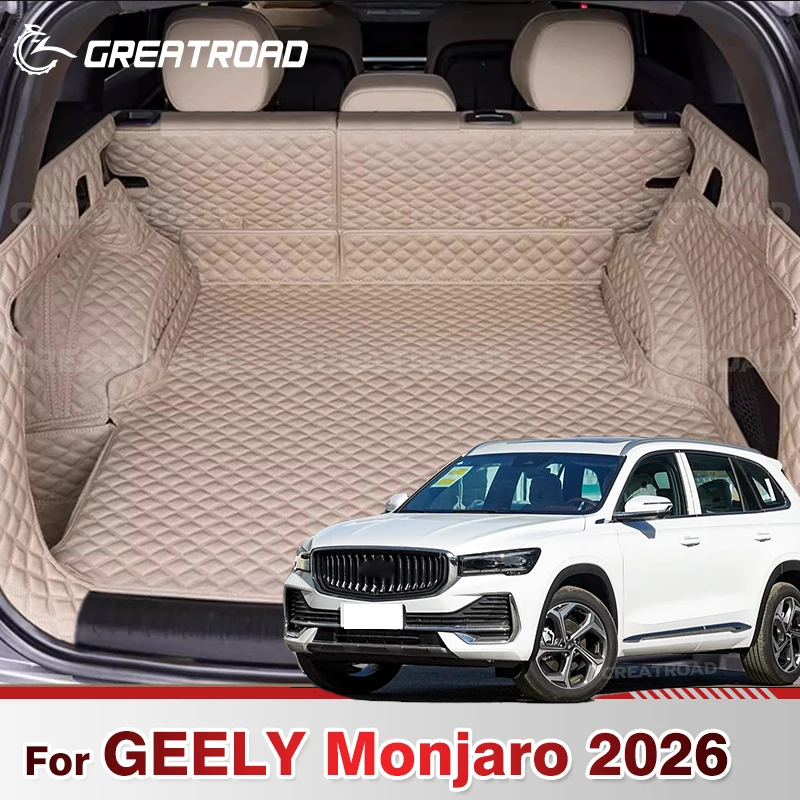 

Для GEELY Monjaro/Tugella L 2026, автомобильный коврик для багажника с полным покрытием, автомобильный антигрязный коврик, грузовая подкладка, внутренняя защита, аксессуары