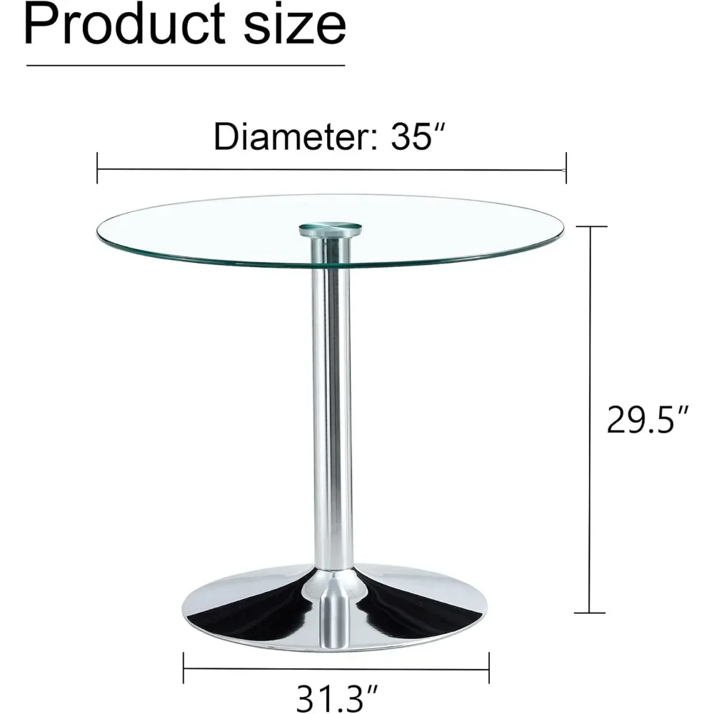 Round Glass Dining Table,35