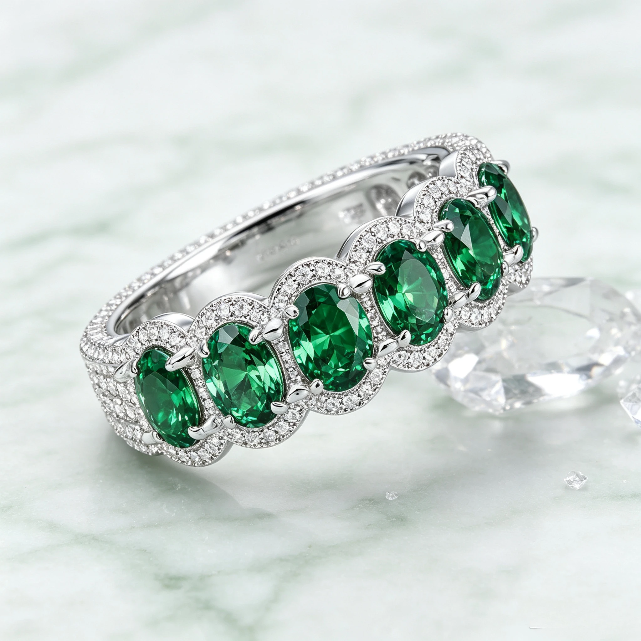 PT950 platinum pigeon egg ring   rowed ring, multiple wear, versatile and suitable Giving gifts for friends