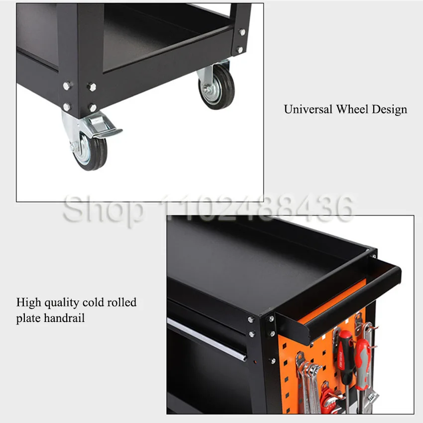 Rolling Tool Cart Rolling Tool Cart Storage Stand Utility with Wheels Movable 3 Tier Storage Cabinet for Warehouse Repair Shop