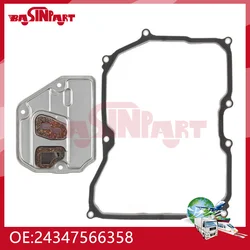 24347566358 Automatic Transmission Filter Oil Tray + Gasket Kit Fit for BMW Mini Cooper Countryman R55 R56 R57 R58 R59 R60 R61