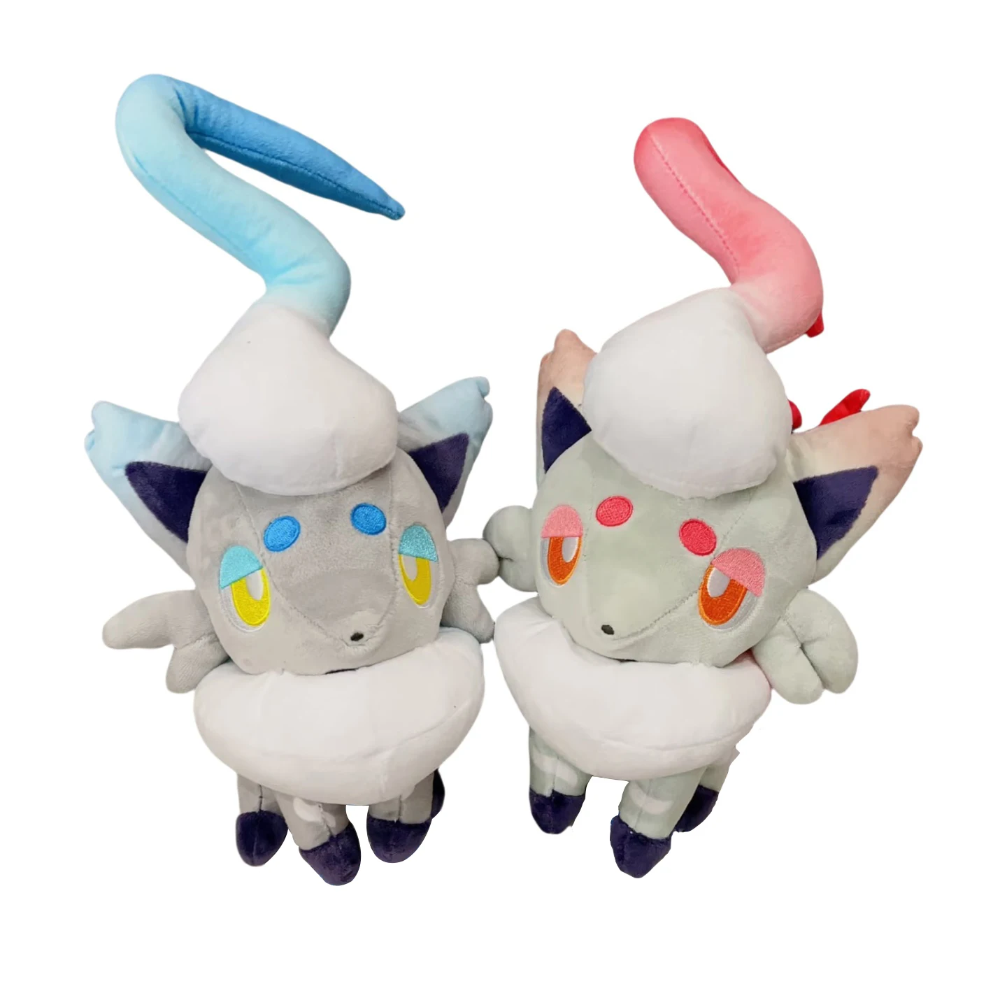 

Новая плюшевая игрушка Hisui Zorua, блестящая мягкая кукла с изображением лисы, кавайные красные, синие животные, рождественские подарки