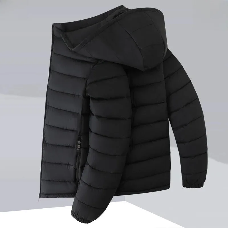 Men's Lightweight Cotton-padded Coat Autumn/winter Cropped Warm Stand Collar Fashionable Casual Cotton Coat