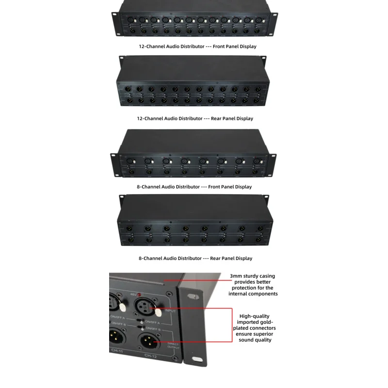

2025 8 in 24 Out Audio Splitter with Isolator Inside Recording Studio & Performance
