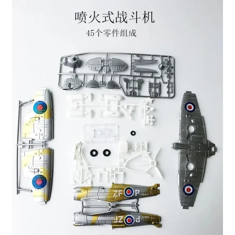 4D British Spitfire Interceptor Paint 1:48 Military Aircraft Model Puzzle Toy  Quick Assembly