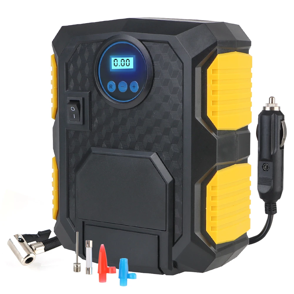 

150 PSI for Car Motorcycles Bicycles 3-meter Power Cord Portable Digital Tire Inflator 12V 10A Car Air Compressor Pump