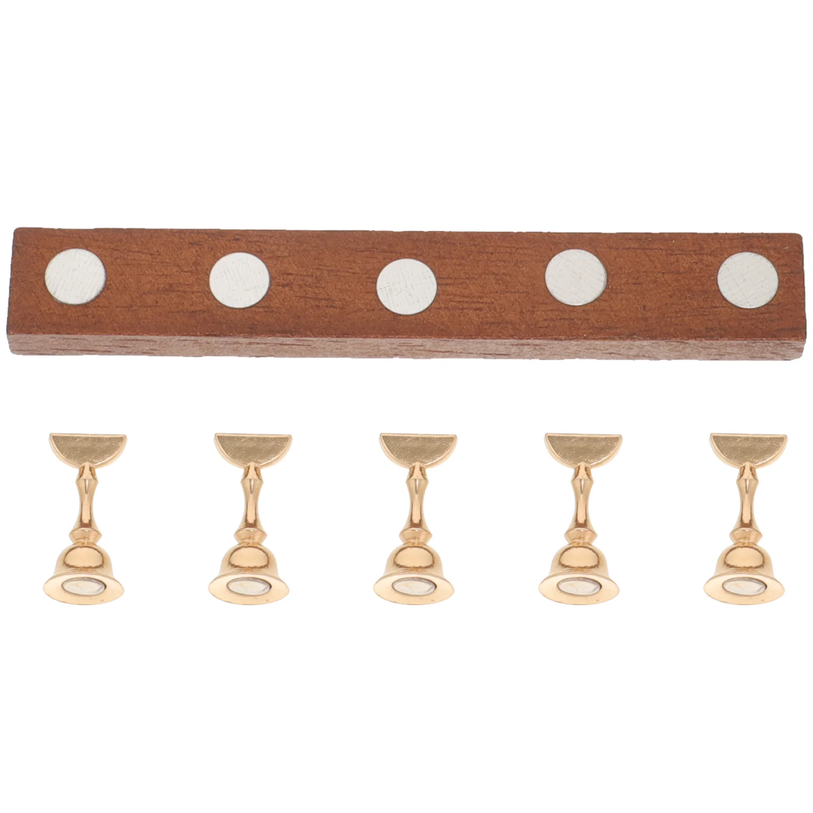 

PAMINGONO Nail Art Stool Set Fake Nails Display Stand Manicure Holder Press On Tips Organizer Tool