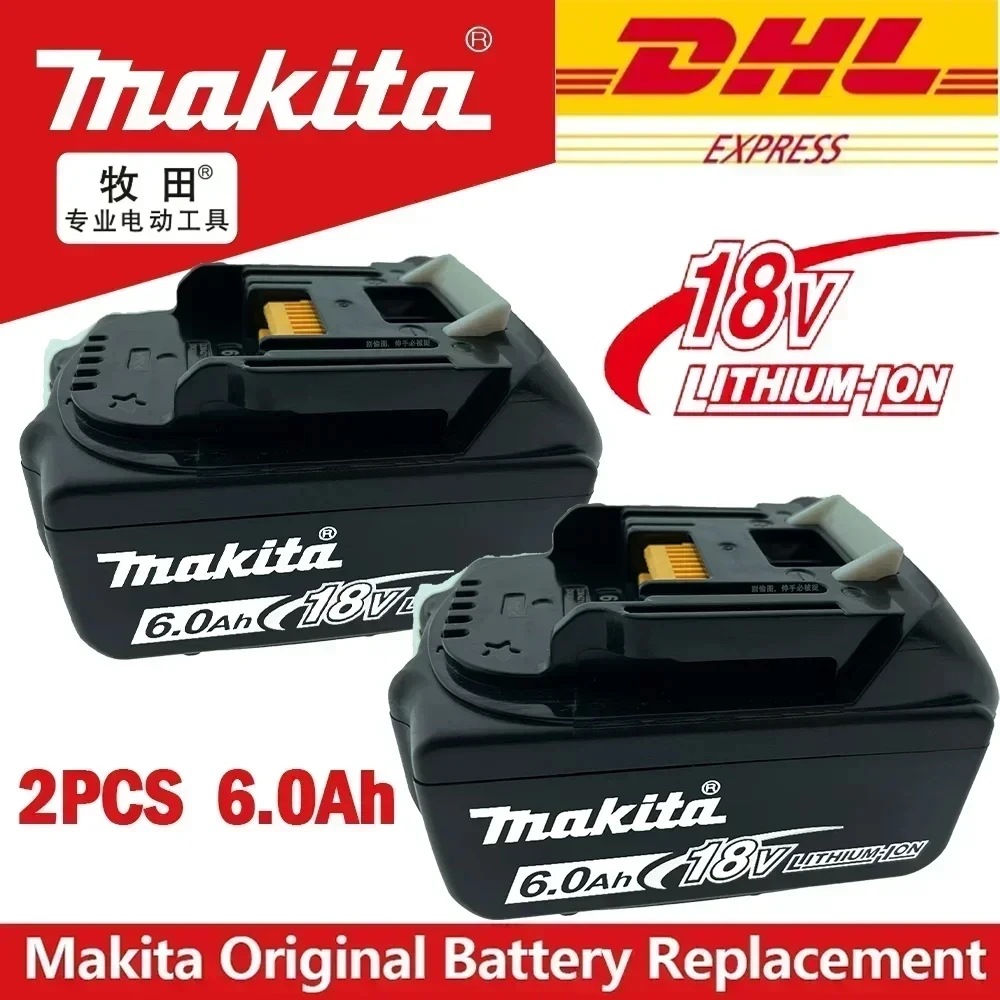 

100% оригинальная батарея Makita 6Ah для Makita 18 В BL1840 BL1830B BL1850B BL1850 BL1860 BL1815, сменная литиевая батарея