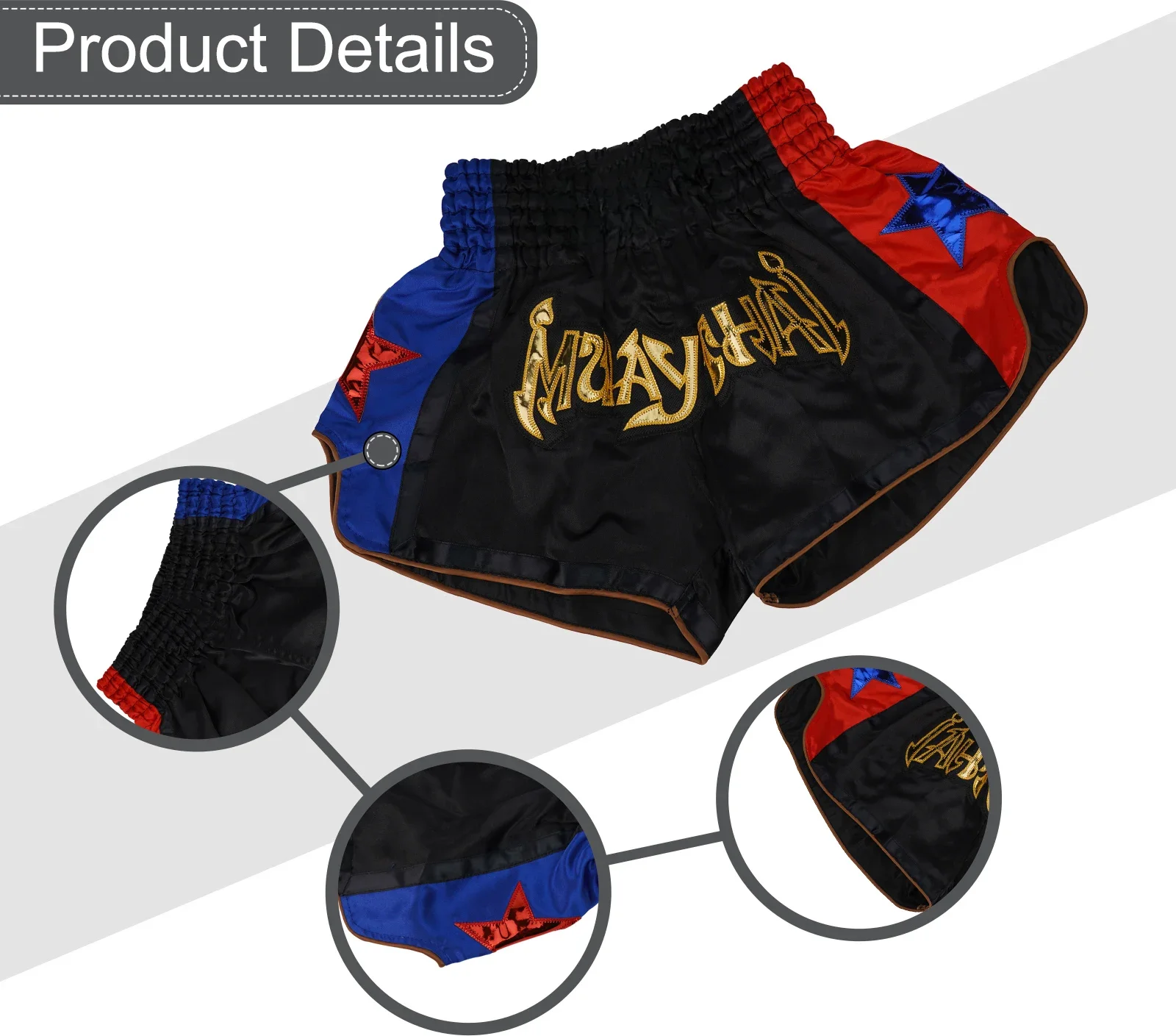 Unisex Muay Thai Boxing Shorts Breathable MMA Kickboxing Fighting Gym Martial Arts Grappling Kickboxing Training Clothes