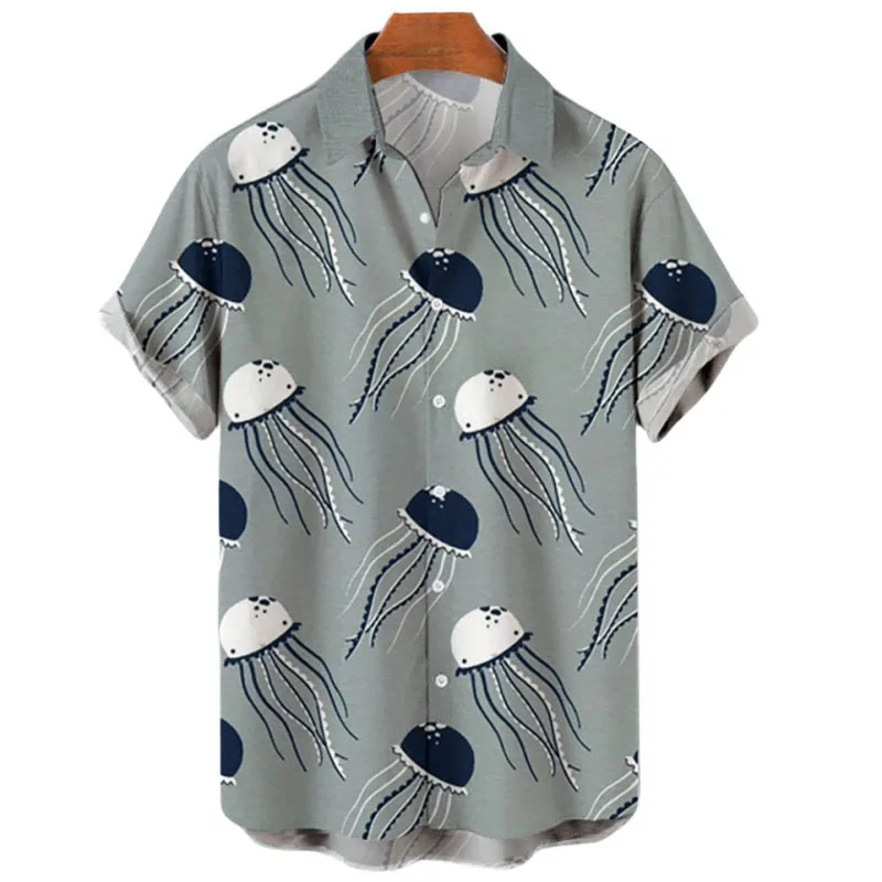 Men's Shirt Summer Hawaiian Shirt Patterned Shirt Aloha Shirt Landscape Stand Collar 3d Printed Casual Short Sleeve Button Print