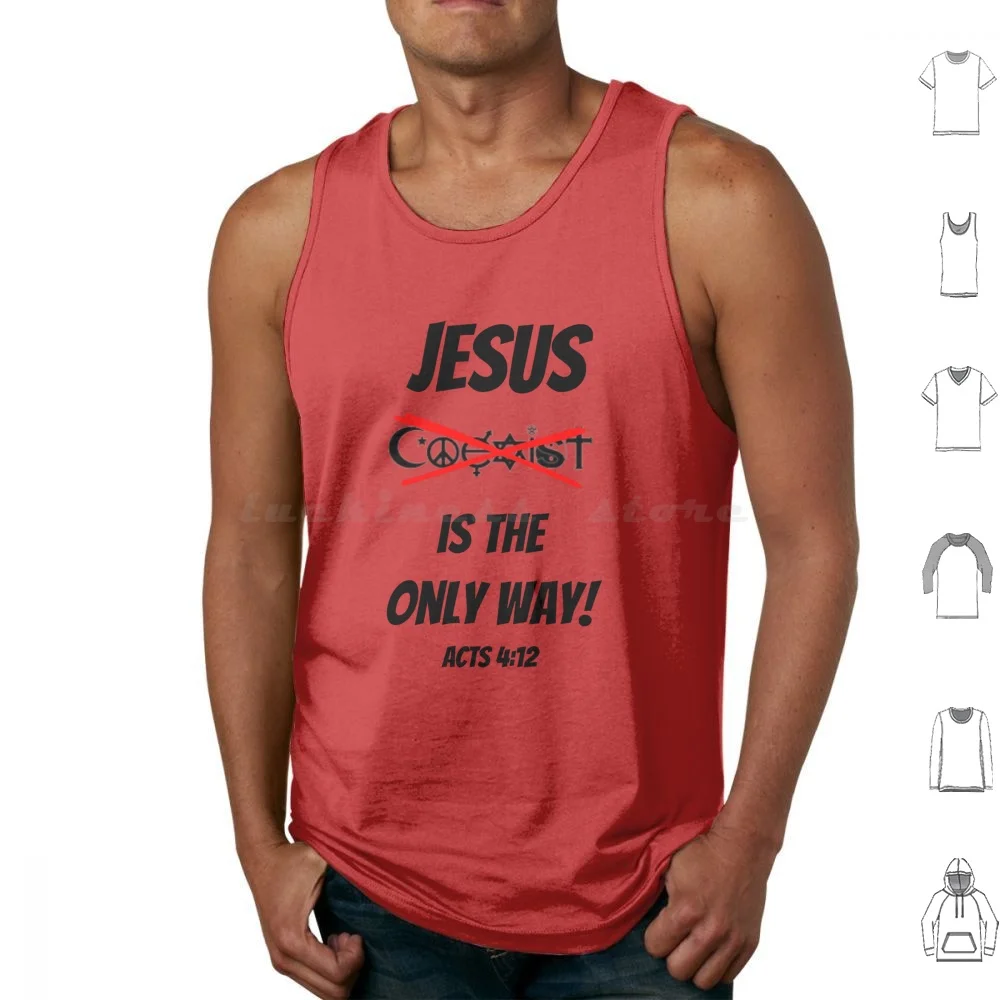 The Only Way Tank Tops Vest Sleeveless Jesus Christianity Holy Spirit Revival God Faith