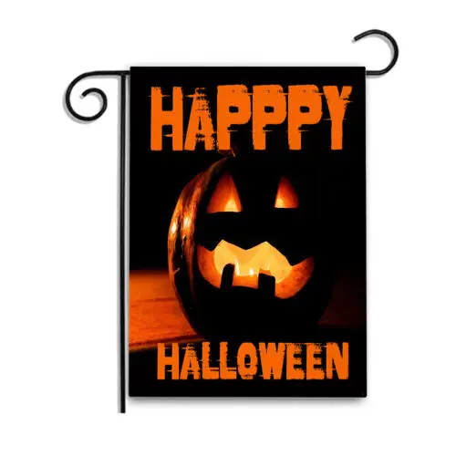 Happy Halloween Jack-o-Lantern Design12x18 Inch Garden Apartment Flag