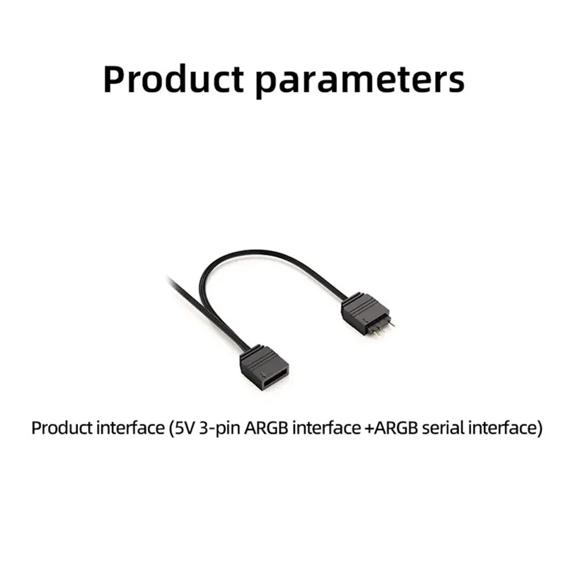 Superior-ATX 24 pinos 90 °   Fêmea do Pin ARGB 24Pin do adaptador 5V 3 do conector de alimentação ao macho 90 °   Adaptador de alimentação DIY para PC de desktops
