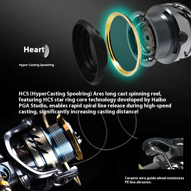 Haibo Arise 5.2 – Carrete de spinning ligero para agua salada y dulce - imagen 4
