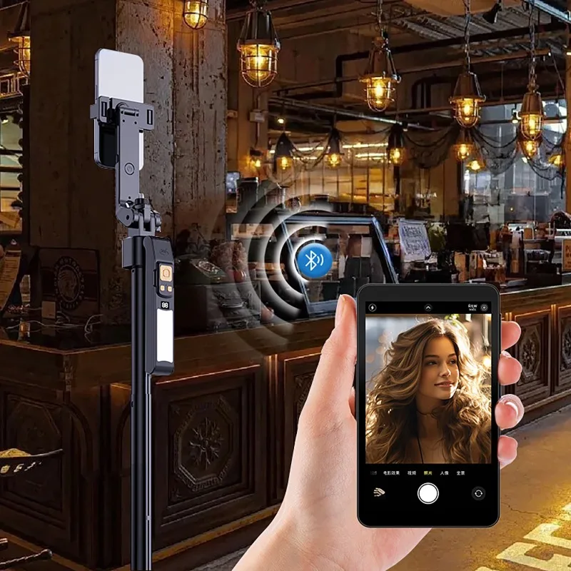 Dispositivo de compartilhamento de tela sem fio de toque de 4 polegadas com suporte para telefone Monitor de selfie de longa resistência para Vlog iPhone presentes de transmissão ao vivo