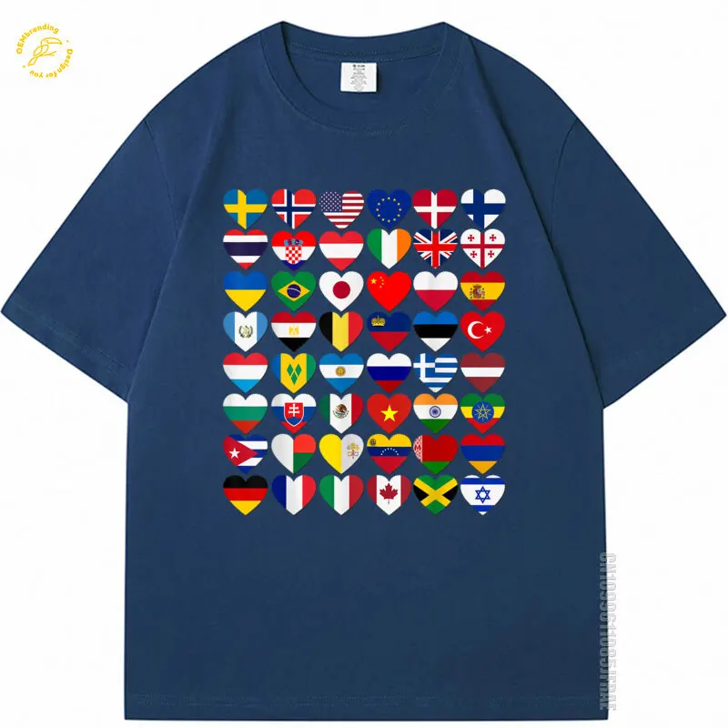 

Flags Of The Countries Men World International Gift Short Sleeve Oversized T-Shirt Футболка Мужская Ropa Hombre O-neck Tops