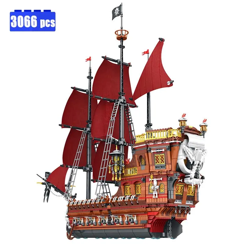 

Creative Expert Ideas Ship Pirate Revenge Ship Model Assembling Building Blocks Bricks Children's Toy Holiday Birthday Gift Set