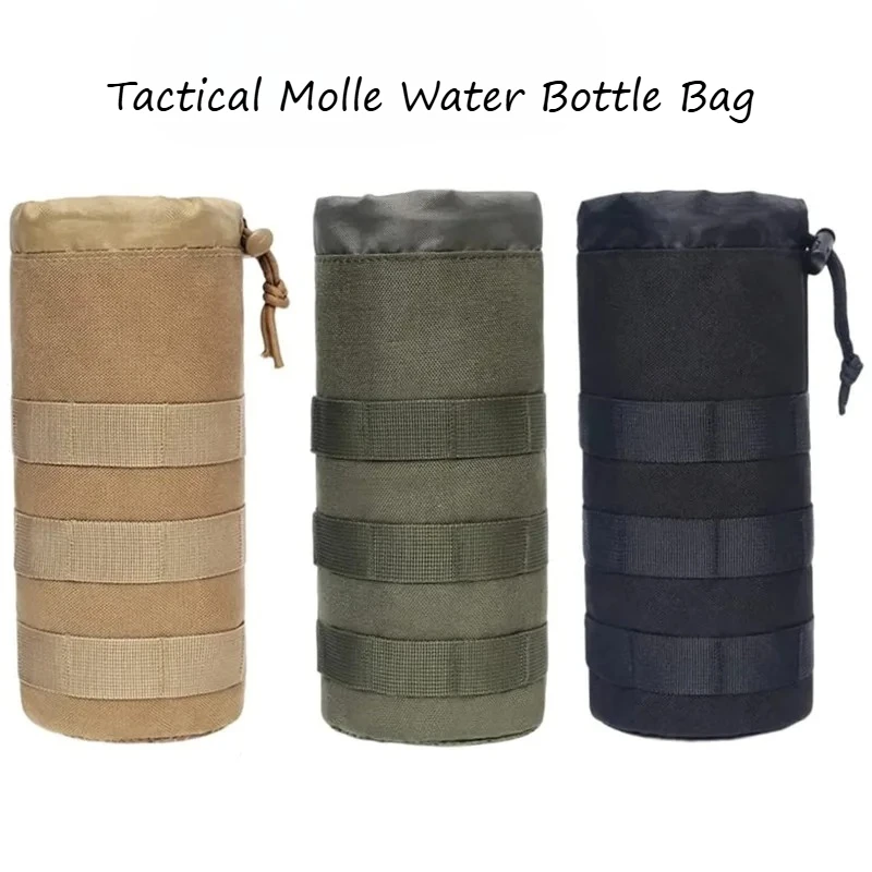 التكتيكية مول حقيبة زجاجات المياه في الهواء الطلق التخييم المشي لمسافات طويلة الرباط حامل متعددة الوظائف زجاجة كيس التخزين جيب 1 قطعة #1