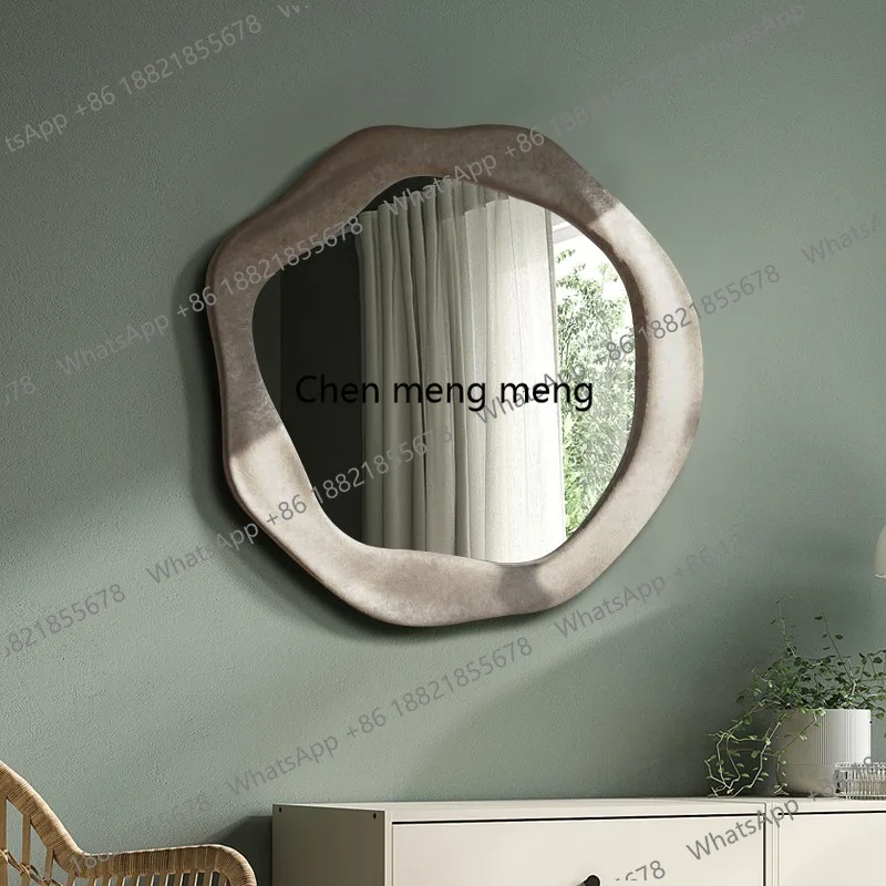 Irregular bathroom mirror retro art deco, makeup, porch wall mirror