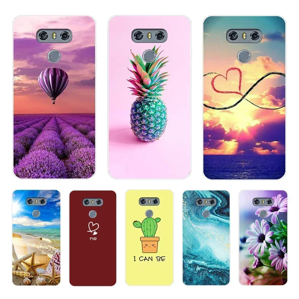 Soft Phone Case For LG G6 Silicone Case Cute Cartoon Back Cover For LG G6 G 6 G600 H870 H871 H872 H873 Case Full Bumper Coque