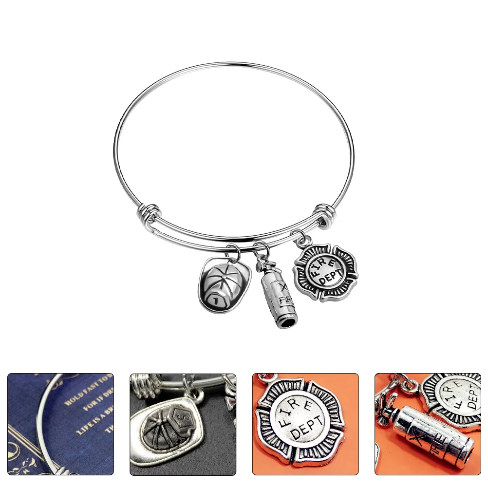 Fireman Bracelet Lady Gift Firemen Theme Bracelets Jewelry Wrist Chain Metal Exquisite Miss