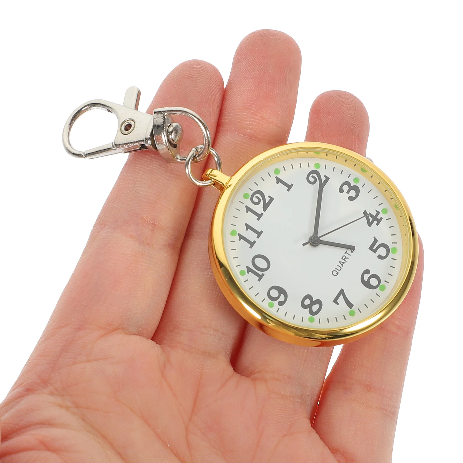 Digital Watches Pocket Key Ring Nursing Accessory Quartz Keychain Clip Girl 8X4CM Golden Alloy Nurse Pendant Man Student