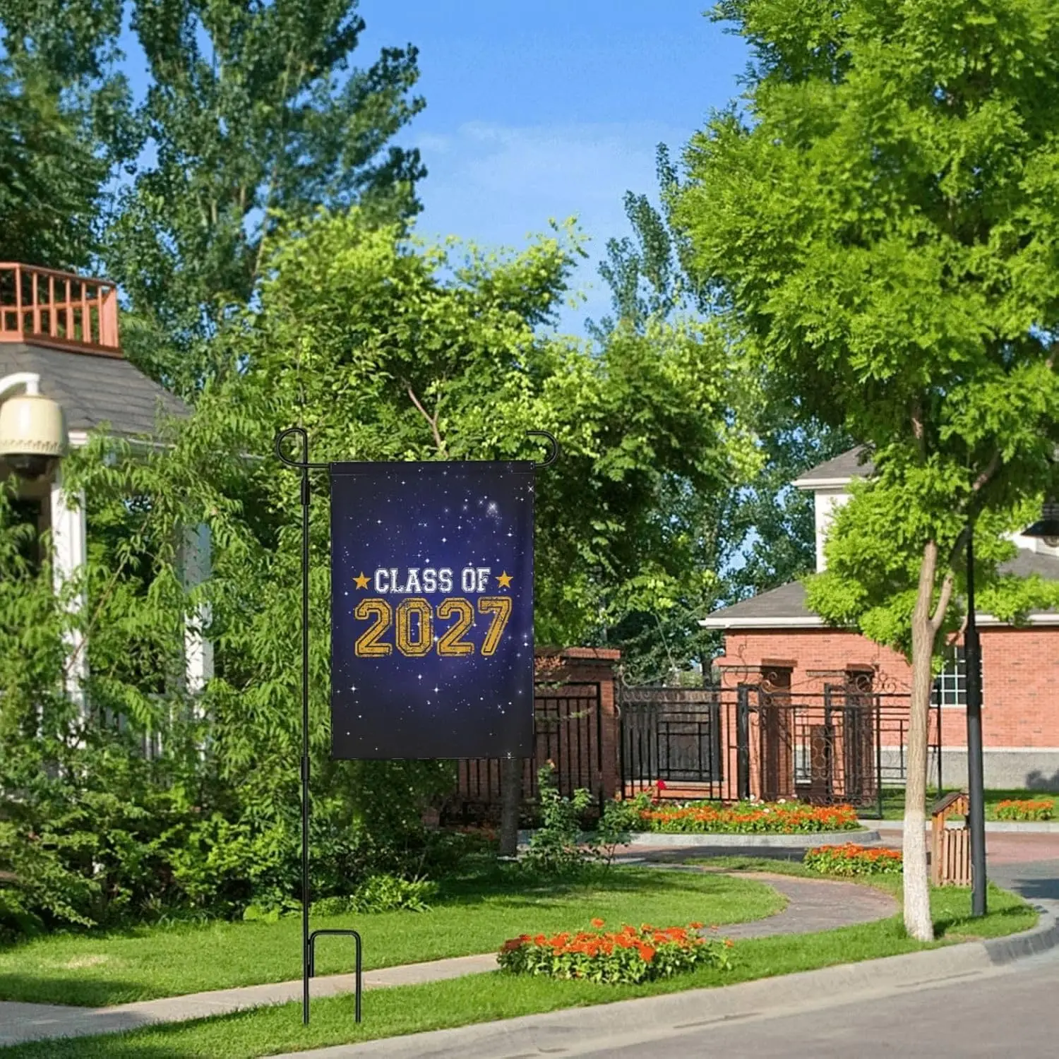 Class of 2027 Graduation Double Sided Garden Flag 12.5