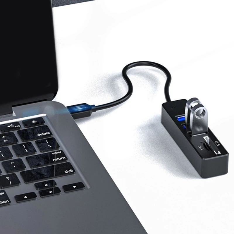 Adaptateur d'extension USB DN59 à 5 ports, Hub, données transparent, lecteur carte