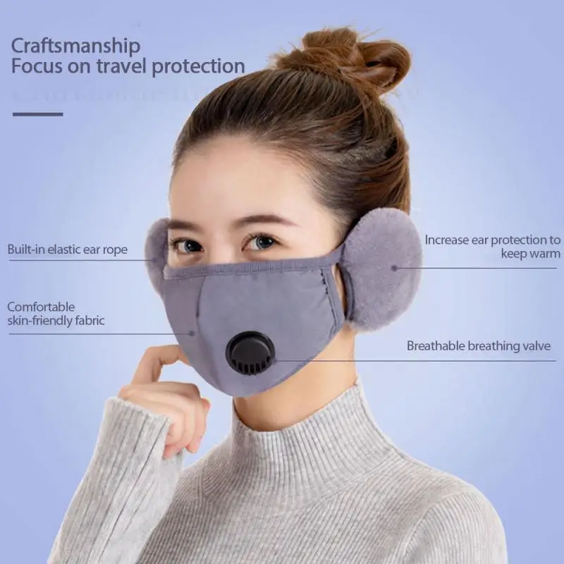 Fashion Winter Half Face Mask Thermal Fleece Ear Mouth Cover Neck Warmer Windproof Cycling Snowboard Ski Hiking Sport Scarf