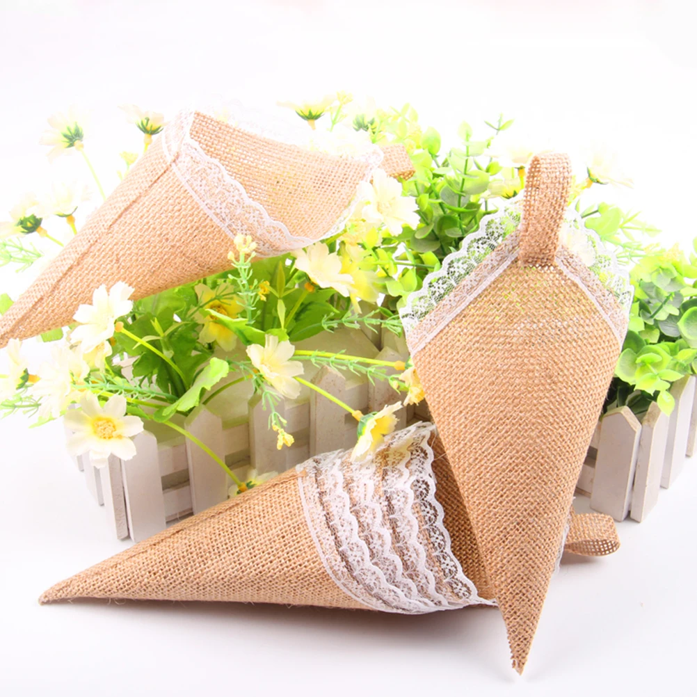 

10 Pcs Bag Durable Wedding Birthday For Weddings Wedding Confetti Cones Confetti Cone Holder Cones Candy Holder