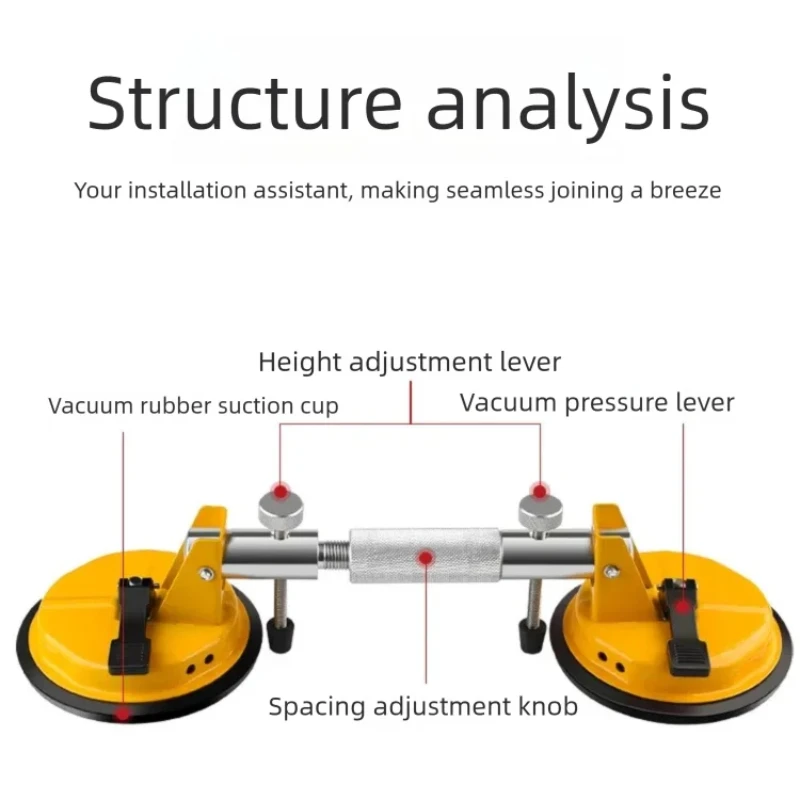 Aluminum Countertop Tension Leveling Device Suction Cup Countertop Installation Seamless Splicing Equipment Hand Tools