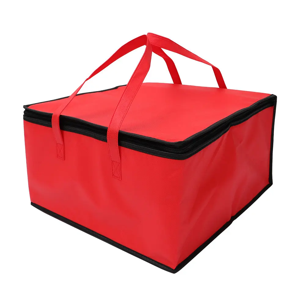 Insulated Food Carrier Bag Large Capacity Non-Woven Fabric Aluminum Foil Waterproof Thermal Grocery Transport Pouch Food