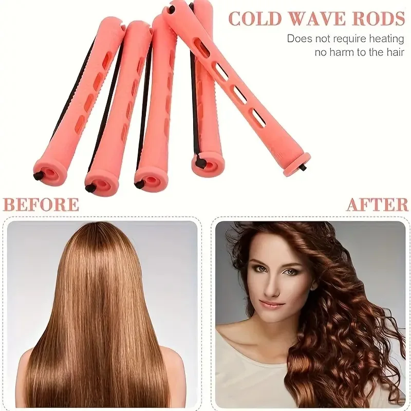 10pcs Hair Perm Rods Short Cold Wave Rods Hair Curler No Heat  Perming Rods Hair Curling Rollers Curlers Curling Hairs Tools