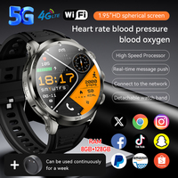 5G/4G Full Network Smart Watch 1.95 inch 720*720 Big Screen HD Video Call 8GB+128GB RAM Google Play WIFI GPS Sim Card Smartwatch