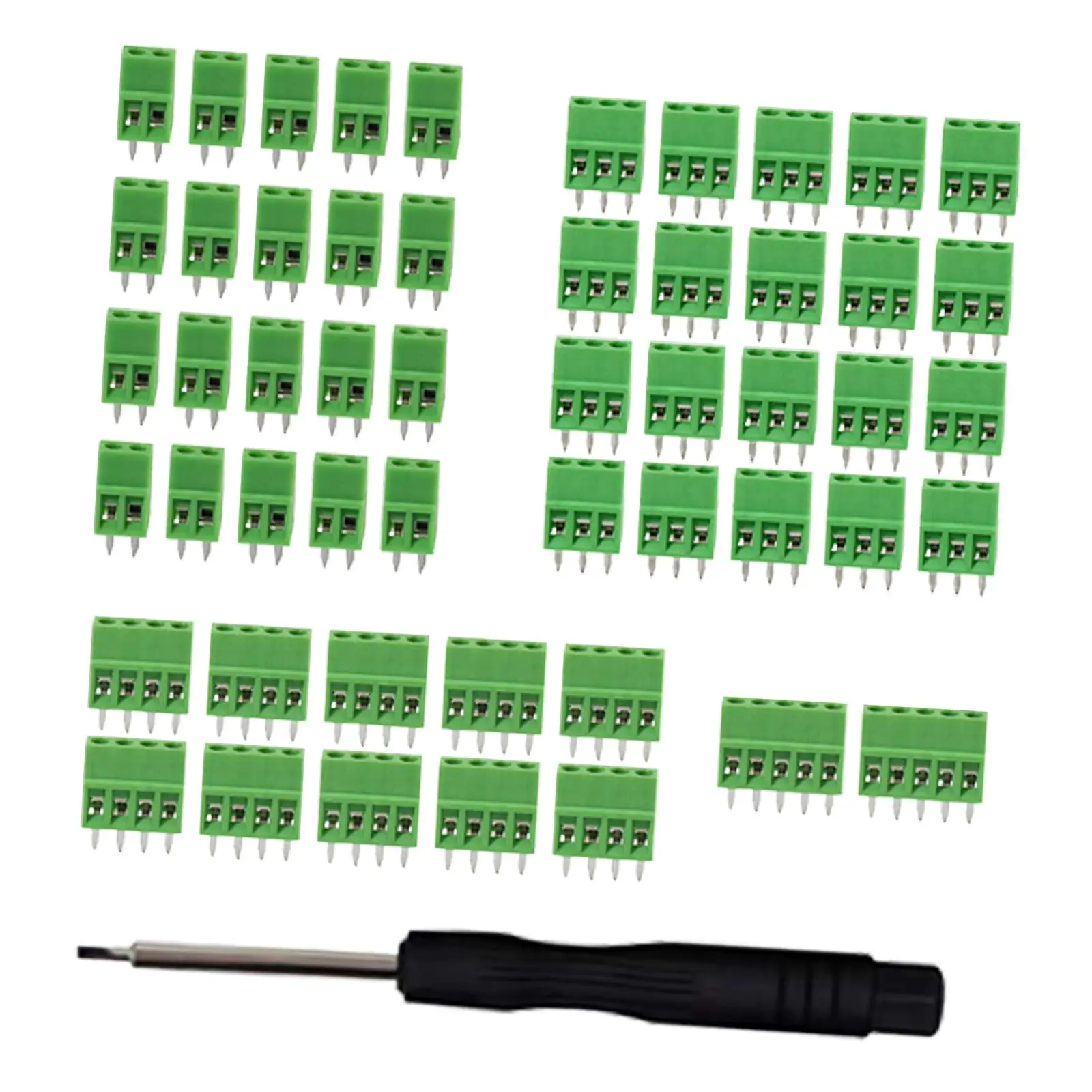 52 Pieces Terminal Block Connector 2.54mm 0.1