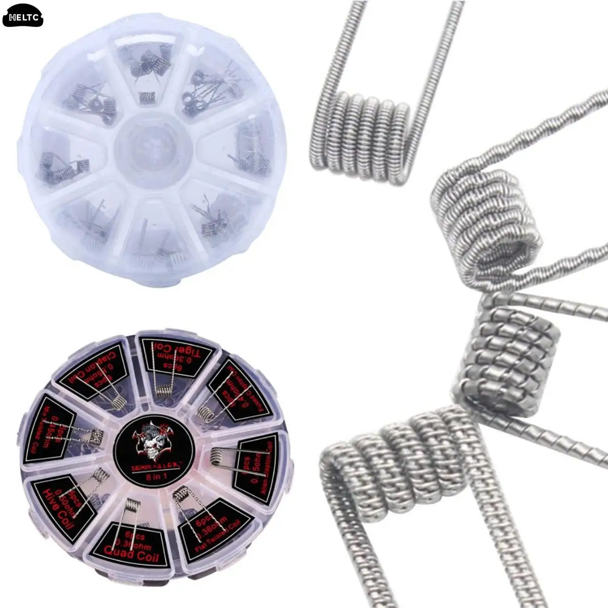 48Pcs/Set  8In1 Coil Platte Iron-chromium-aluminum Heating Wire Resistance Wire Premade Coil