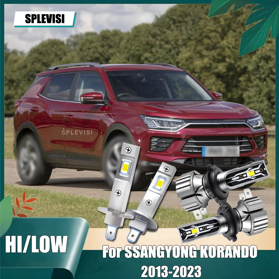 

Energy-Saving H1 H7 LED Headlights High Low Beam For SSANGYONG KORANDO 2013 2014 2015 2016 2017 2018 2019 2020 2021 2022 2023