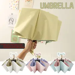 Glue Folding Umbrella Women's Sunny and Rainy Dual-use High-value Durable Sunscreen Umbrella Ins Color